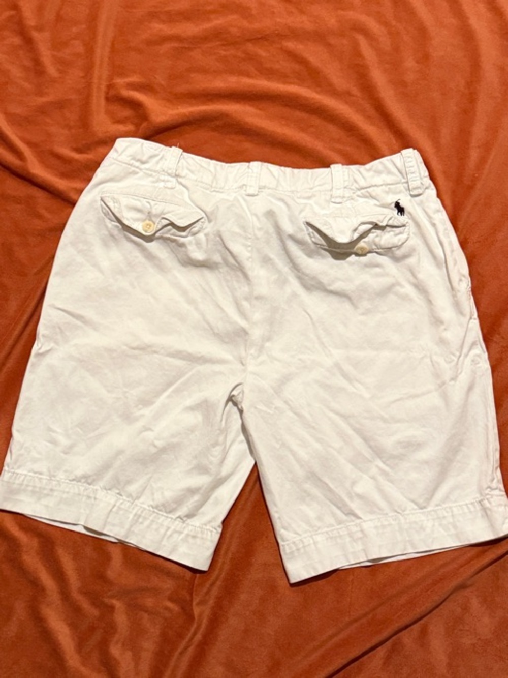 Polo by Ralph Lauren White Men's Bermuda Shorts with Navy Pony